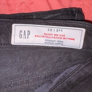 GAP Black Baggy Mid Rise Jeans